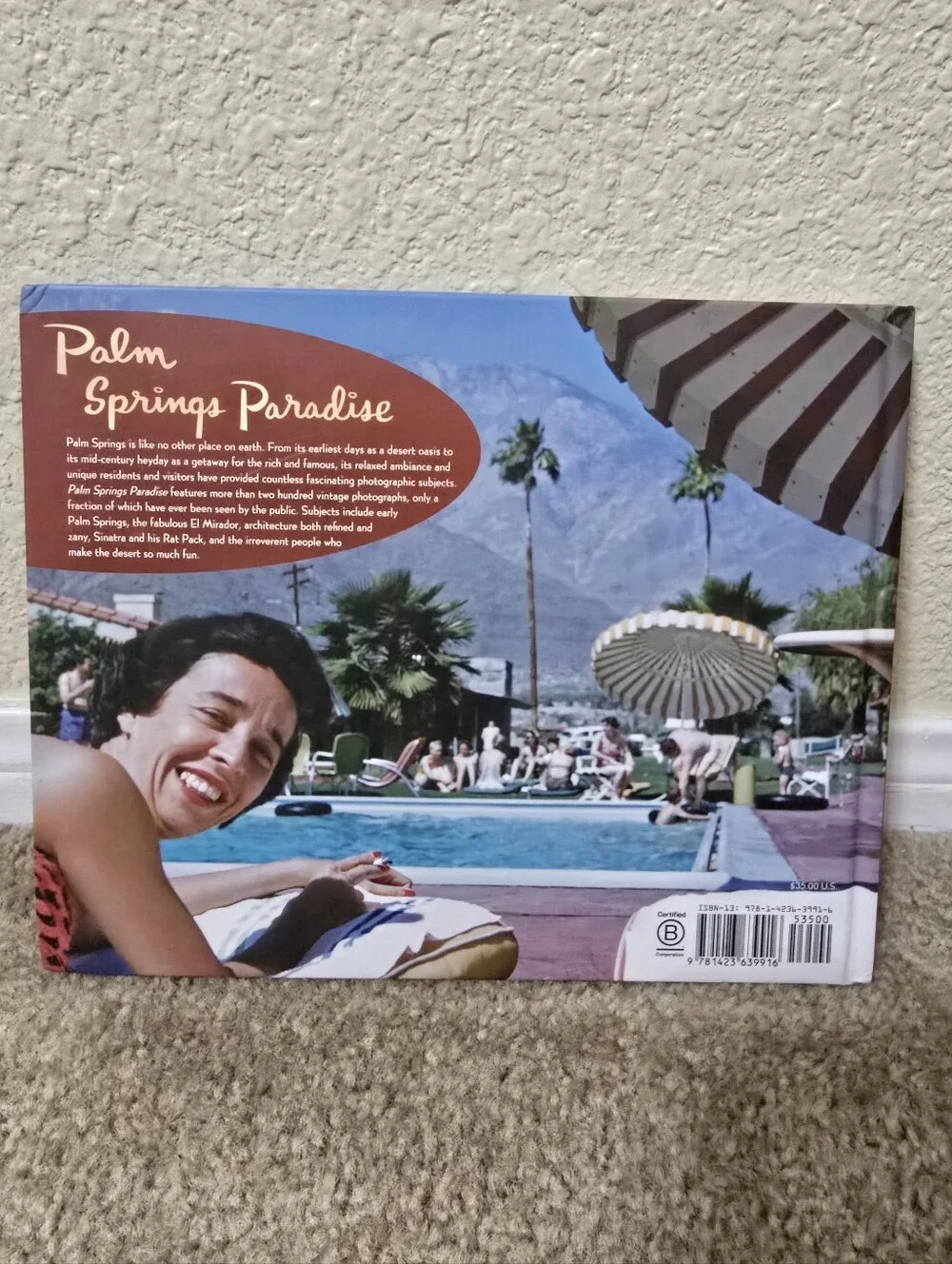Palm Springs Paradise Hardcover Coffee Table Book - Retro Red & Blue Cover